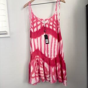 One Teaspoon Medium NEW Icon Pink Muslin Dress Flowy Oversized Cotton Gauze Pink